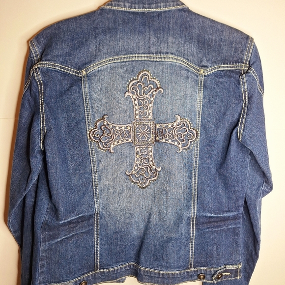Ethyl Vintage Denim Western core bling Jean jacket. - Picture 2 of 8